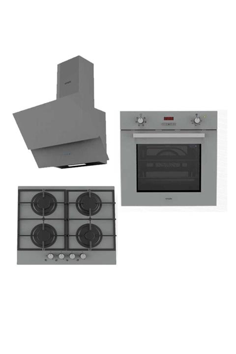 Vinola (mog.6170.111.05 + Mofa.104.111.06 + Mcwg104.111.601) Gri Cam Ankastre Set