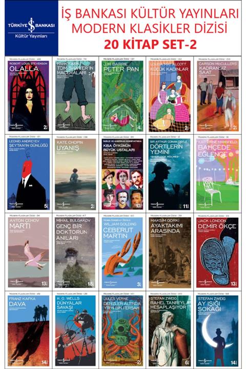 İş Bankası Kültür Yayınları Iş Bankası Modern Klasikler Dizisi 20 Kitap Set 2 Stefan Zweıg-jules Verne-franz Kafka