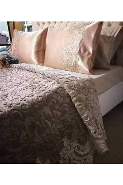 Sultan Fransız Güpürlü Battaniye Takımı