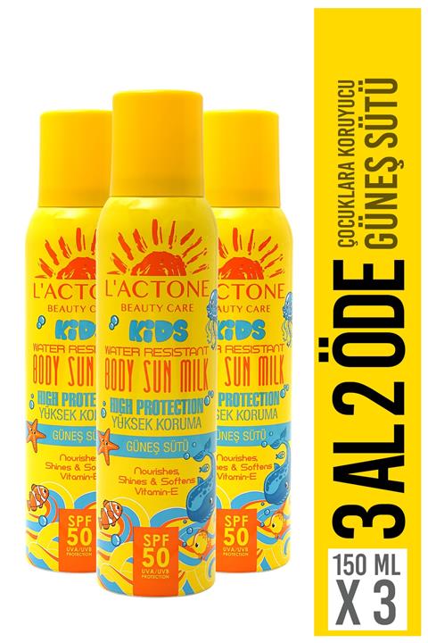 L'ACTONE Body Sun Milk Kids Sprey-- 3 Al 2 Öde