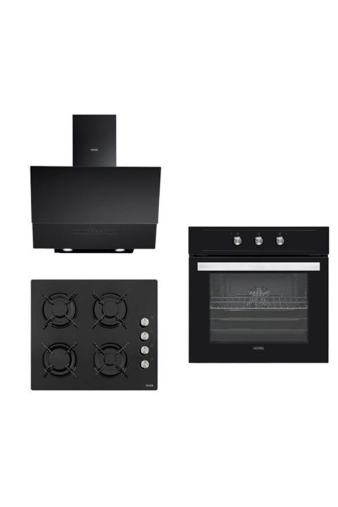 Vestel Siyah Ankastre Set 40 ( Ad-6331 S - Ao-6104 Ys - Af-6682 Ys )