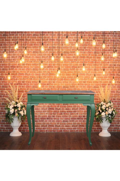 ROYS AHŞAP Roys Ahsap Yeşil Açık Ceviz Eskitme Dresuar 1023