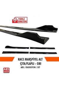 ŞüsCarOto Üniversal Piano Black Kulaklı Flaplı Marşpiyel Lipi Bıçağı Gri