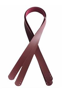 angel çanta aksesuar 80x2.4 Cm, Tek Kat Suni Deri Bordo Renk Çift Sap