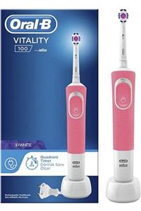 OralB Vitality 100 3d White Şarjlı Diş Fırçası Pembe