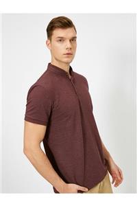 Koton Erkek Bordo Polo Yaka T-Shirt 0YAM12025LK