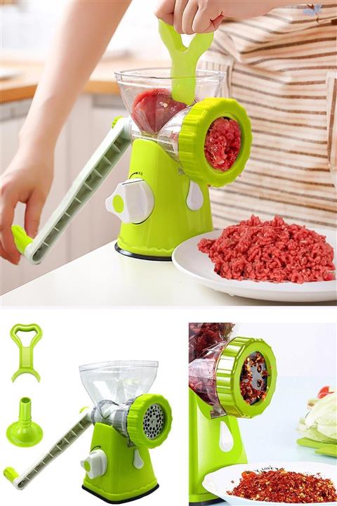 Helen's Home Çevirme Kollu Pratik Et Doğrayıcı Öğütme Ve Kıyma Makinesi