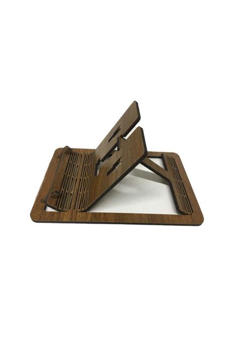 XBYC Masa Üstü Telefon Ve Tablet Tutucu Ahşap