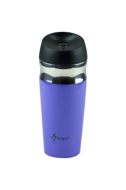 Penguen 0,4 lt Çelik Kahve Kupası Mug Termos Mor Png 3028