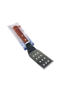HEDEF TEMİZLİK Servis Spatula Delikli. Baklava,pasta,tatlı,18,5 Cm X 7 Cm . Eğik Sap 11,5 Cm Ahşap.