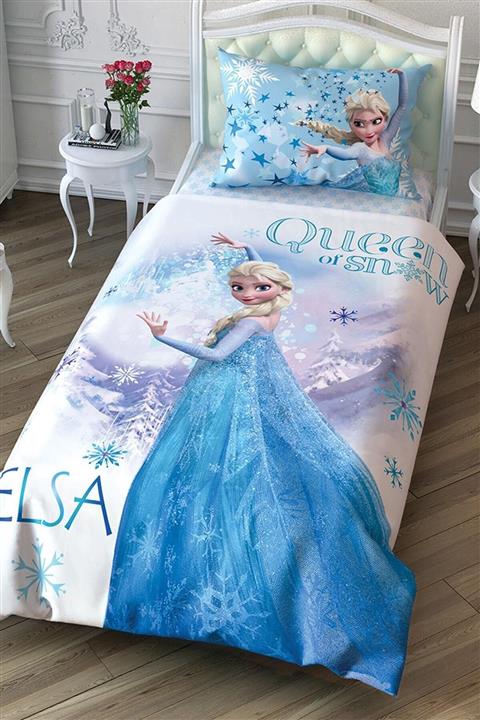 Lisanslı Dısney Frozen Çek Canlandır Nevresim Takımı  Tek Kişilik