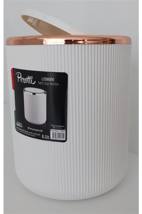 Perotti Perottı Lısbone Teklı Cop Kovası Beyaz Renk 6,5 Lt