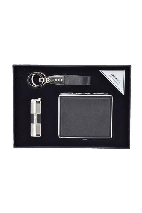 Honest Tabaka Çakmak Anahtarlık Set Siyah