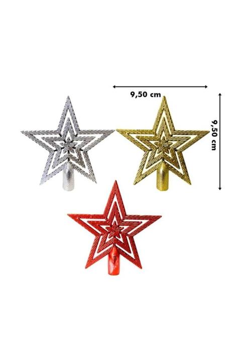 whitetech Yılbaşı Çam Ağacı Gümüş Yıldız Tepelik 1 Adet