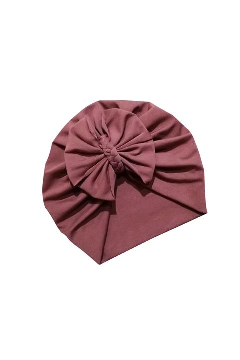 MyWearCollection Örgü Detaylı Fiyon Bebek Bonesi (MÜRDÜM)