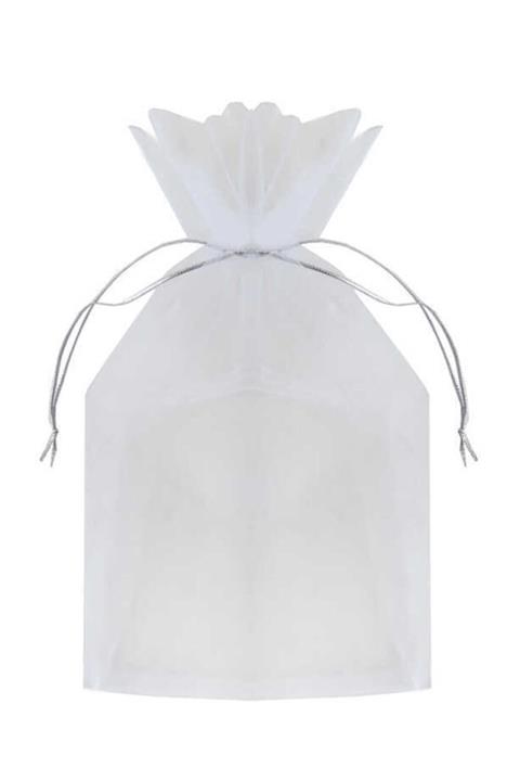 Aker Hediyelik 25 Adet Tül Kese Sade Beyaz