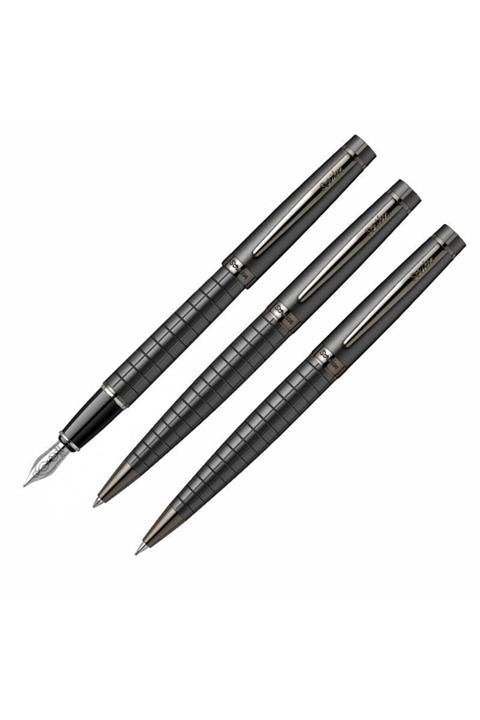 Scrikss Isminize Özel 38 Mat Siyah 3 Lü Set Dolma Tükenmez Versatil Kalem Set