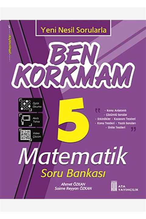 ŞAH Ata 5. Sınıf Ben Korkmam Matematik Soru Bankası (FULL 2022 YEPYENİ)