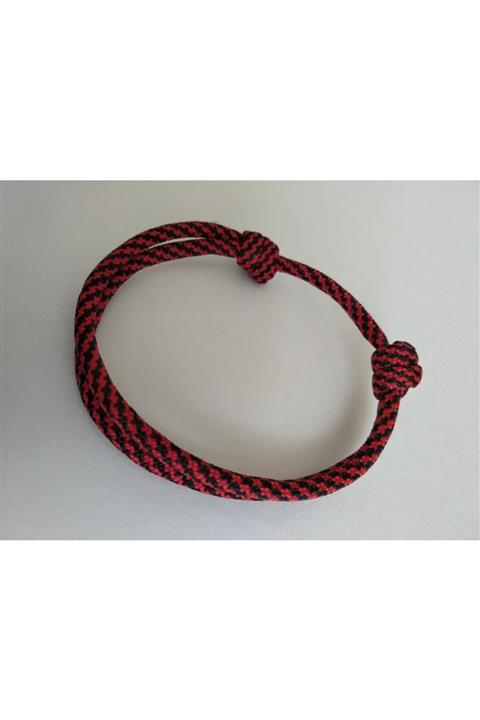 PARACORD DÜNYASI Unisex Kırmızı Genişlik Ayarlı Bileklik