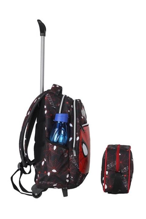 Çantaland Çekçekli Erkek Ilkokul Çantası Örümcek Adam Desenli, Beslenmeli Su Geçirmez Okul Çantası