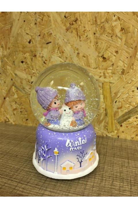 Anadolu Kar Küresi Orta Boy Best Friends Winter Işıklı Müzikli