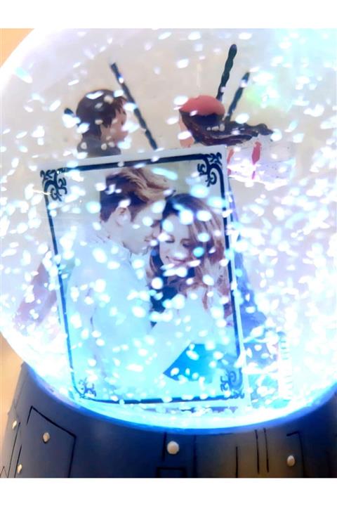 Serem Hediyelik Resimli Işıklı Otomatik Kar Püskürten Büyük Boy Kar Küresi