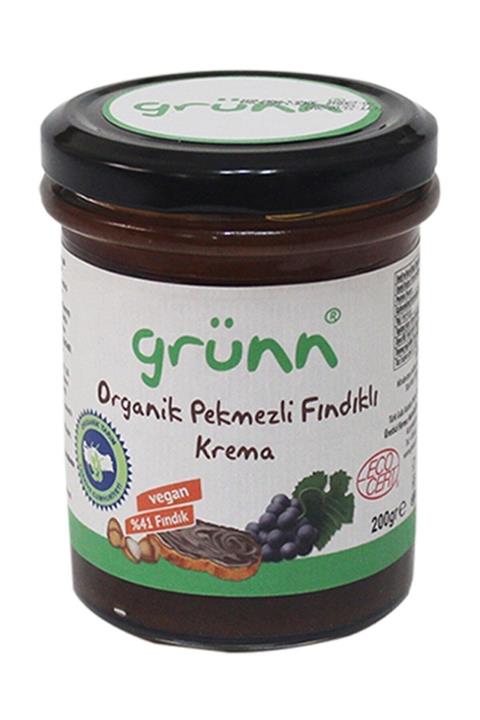 Grünn Organik Üzüm Pekmezli Fındıklı Krema, 200gr