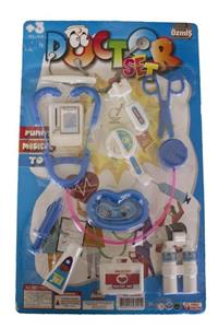 Joy and Toys Akg041 Çocuk Doktor Seti Büyük Boy Steteskop Şırınga Makas Plastik Oyun Seti