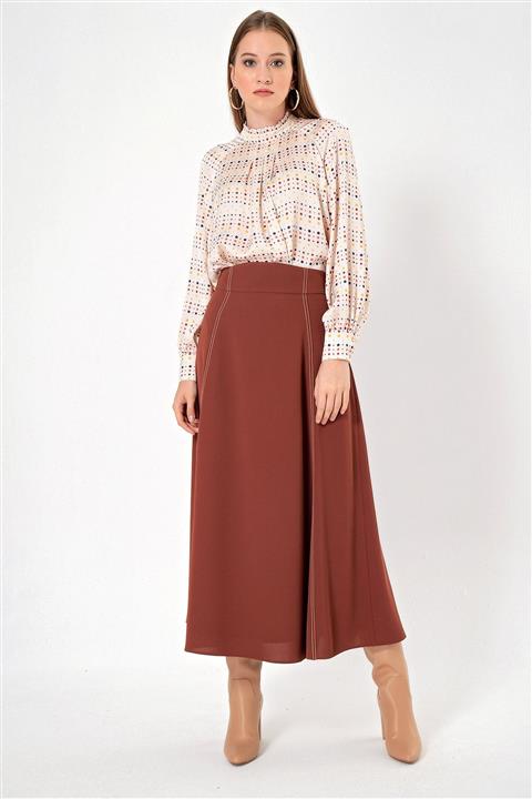 Aker Kadın Kahverengi Etek