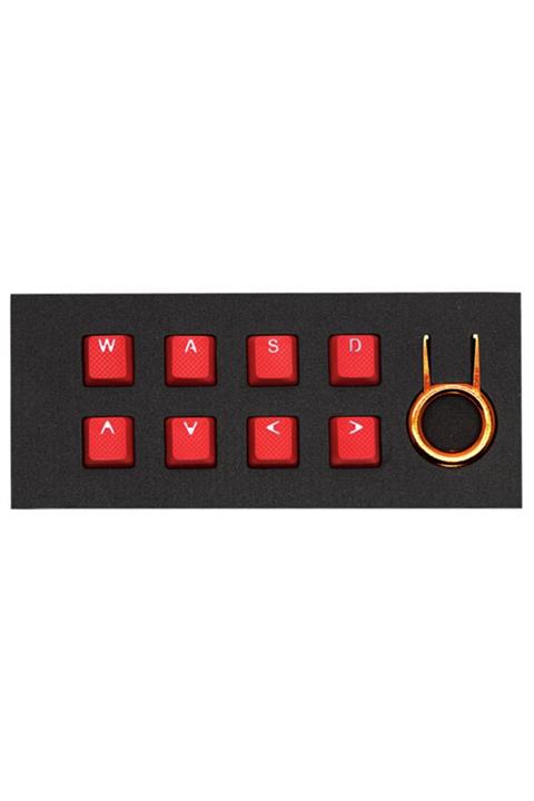 TaiHao Rubber Gaming Aydınlatmalı Keycaps Set - 8 Keys Rubberized Doubleshot Key Caps (kırmzı)