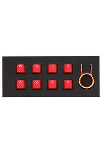 TaiHao Rubber Gaming Aydınlatmalı Keycaps Set - 8 Keys Rubberized Doubleshot Key Caps (kırmzı)