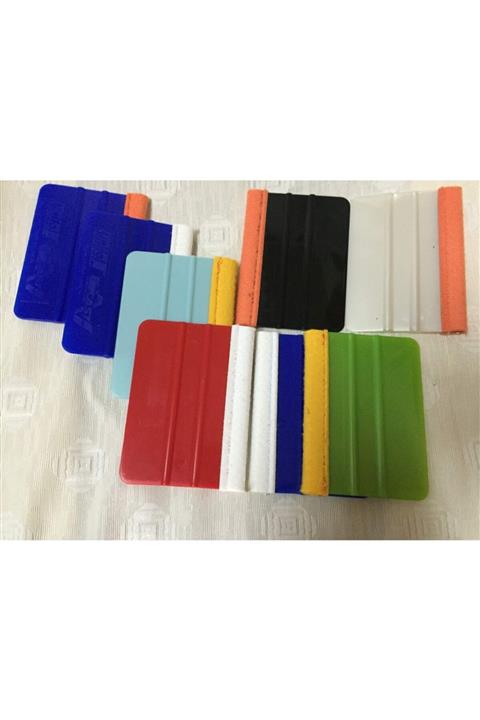 AYCEDİSPLAY Folyo Uygulama Aparatı Plastik Keçeli Ragle (6 Lı Paket)