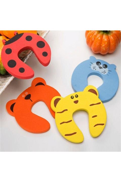 Neler Geldi Neler Kapı Stoperi Bebek Çocuk Parmak Koruyucu 4'lü Set
