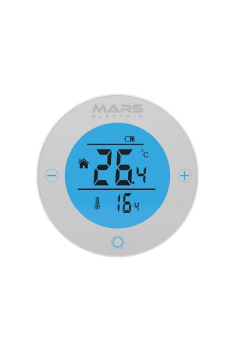 Mars S15 Kablosuz Dijital Oda Termostatı Yüksek Hassasiyetli Beyaz