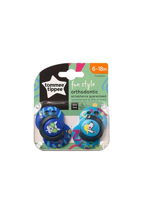 tommee tippee Fun Style Ortodontik Emzik 2'li 6-18 Ay