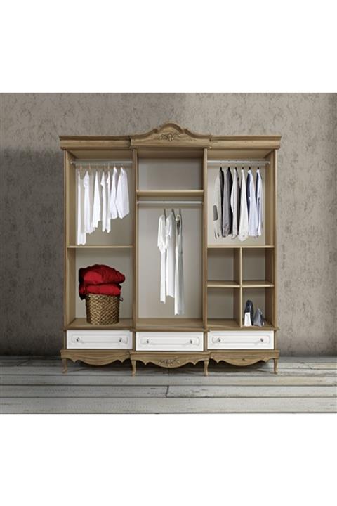 imza mobilya Ceviz Beyaz Yatak Odası Mobilya Takımı