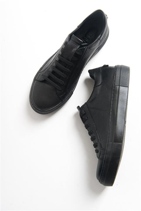 LuviShoes Kadın Sıyah Hakiki Deri Spor Ayakkabı