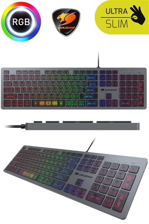 Cougar Vantar Ax Ultra Slim Gaming E-sports Oyuncu Klavyesi Cnc Alüminyum Çerçeve Rgb Scissor-switch