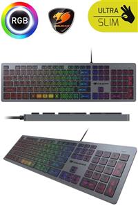Cougar Vantar Ax Ultra Slim Gaming E-sports Oyuncu Klavyesi Cnc Alüminyum Çerçeve Rgb Scissor-switch