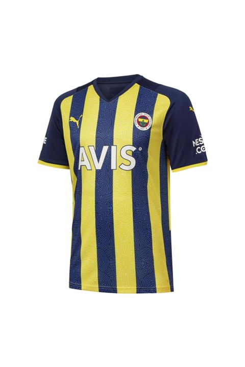 Fenerbahçe 767002-01 Puma Fsk Home Shirt Replica Blazing Yellow-me Erkek Forma Lacivert