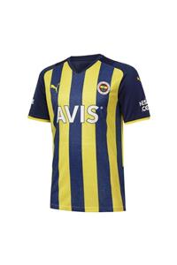 Fenerbahçe 767002-01 Puma Fsk Home Shirt Replica Blazing Yellow-me Erkek Forma Lacivert