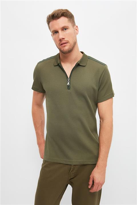 TRENDYOL MAN Haki Erkek Slim Fit Polo Yaka T-shirt TMNSS21PO0244