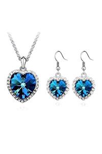 ci&or Titanik Serisi Swarovski Taşlı Zirkon Işlemeli 18kgp Kolye Küpe Set