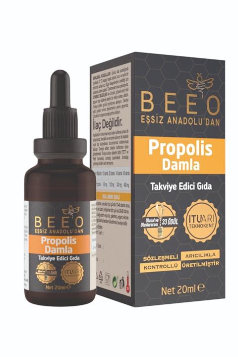 BEE'O Sıvı Propolis Damlası 20 Ml