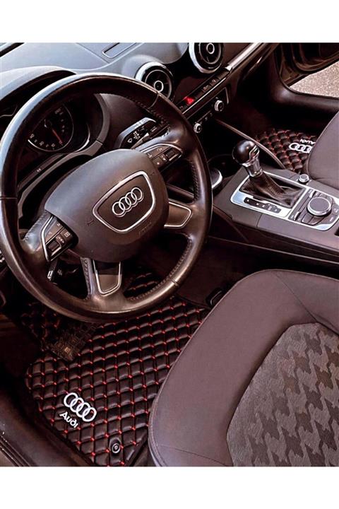 Audi A3 8v Kasa(2013-2020) Logolu 4 Lü Deri Kapitone Paspas