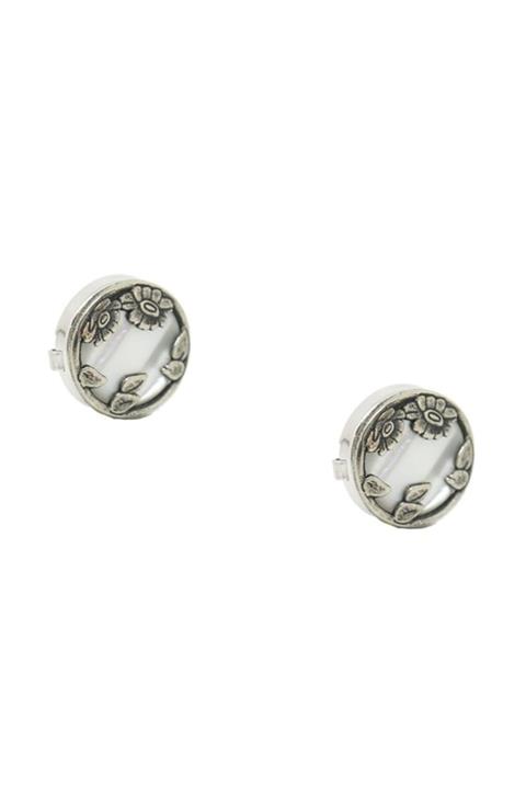 COOLMENCLUB Erkek Gümüş Geçmeli Kol Düğmesi