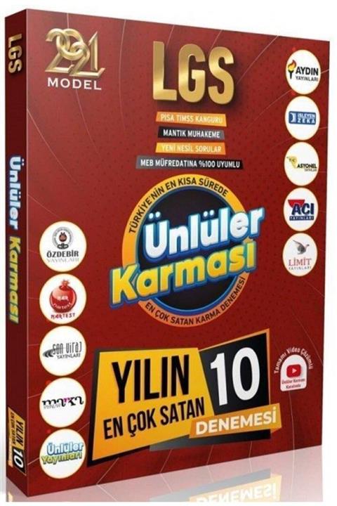 ünlüler yayınları Ünlüler 2021 8. Sınıf Lgs Ünlüler Karması 10 Deneme