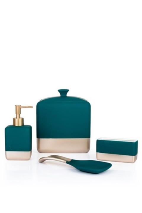 ACAR Eleganna Seramik Köşeli 4'lü Mutfak Seti Sabj-010076 Mor