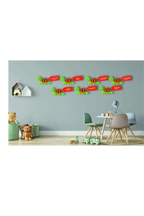Gkevim Çocuklar Için Eğitici Haftanın Günleri Çocuk Odası Duvar Sticker