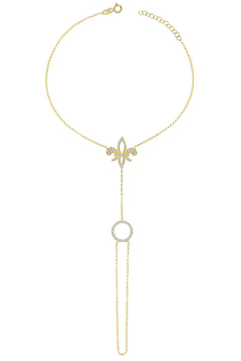 Lia Berto Kadın Sarı Altın Kaplama Zambak Çiçeği 925 Ayar Gümüş Şahmeran